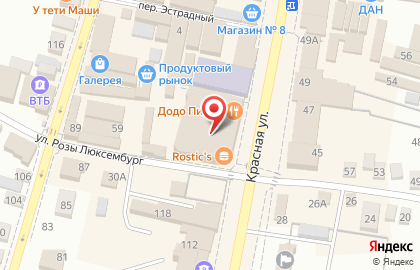 Ювелирный магазин Золото России на Красной улице на карте