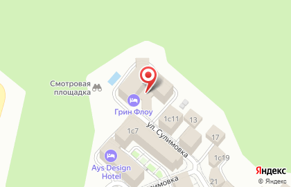 Отель Green Flow в Сочи на карте