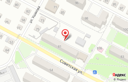 Киоск по продаже кондитерских изделий, г. Бердск на Советской улице на карте