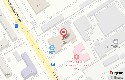 Компьютерная фирма Рет на улице Космонавтов на карте
