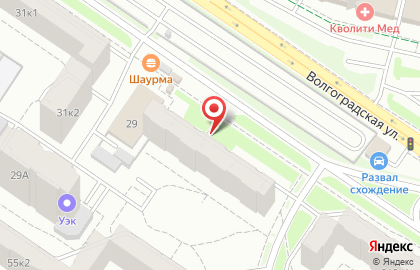 Спутник на Волгоградской улице на карте