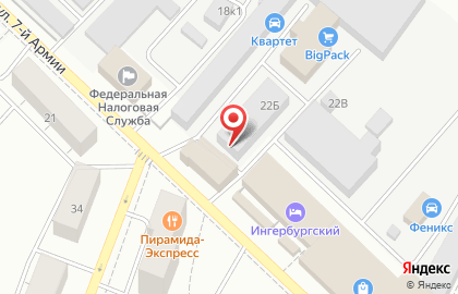 Служба заказа легкового транспорта Квартет в Санкт-Петербурге на карте