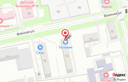 Военторг Тыловик магазин по продаже форменной одежды и спецобуви в Чкаловском районе на карте