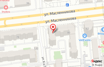 Оптово-розничная сеть магазинов зоотоваров Зоо Маркт на улице Масленникова на карте