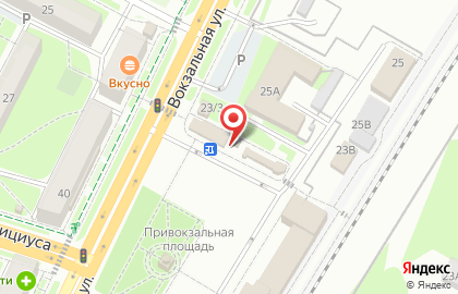 Киоск по продаже печатной продукции Псков-Печать на Вокзальной улице на карте