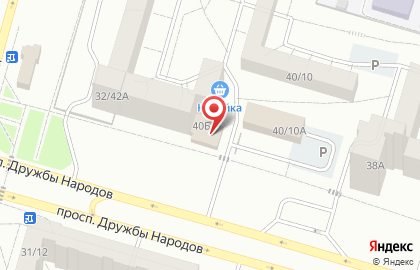 Пекарня Хлебница на проспекте Дружбы Народов на карте