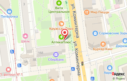 Микрофинансовая компания Русские деньги на улице Коминтерна на карте