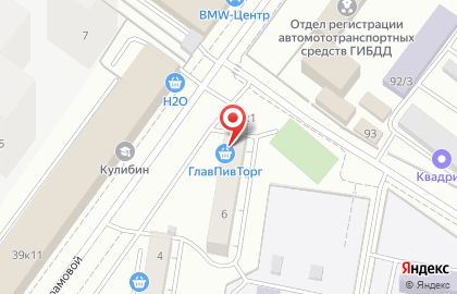 Магазин разливного пива Главпивторг в Октябрьском районе на карте