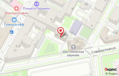 Рекламное агентство Командор на Старорусской улице на карте