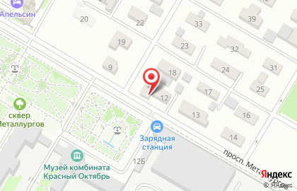 Шиномонтаж на Красном в Краснооктябрьском районе на карте