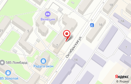 Салон тканей на Октябрьской улице на карте