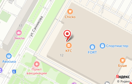 Ресторан быстрого питания KFC на метро Отрадное на карте