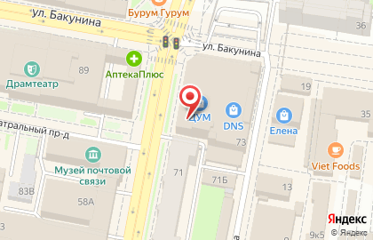 ТЦ ЦУМ в Ленинском районе на карте