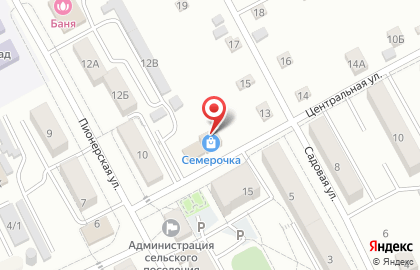 Продовольственный магазин Анна на Центральной улице на карте
