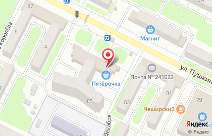 Мясной магазин в Брянске на карте