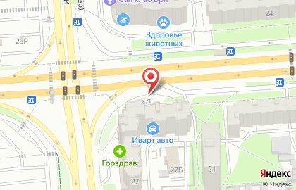 Киоск по продаже цветов в Коминтерновском районе на карте
