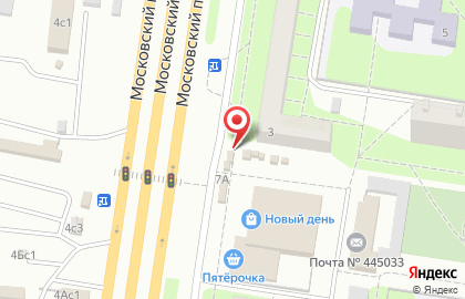 Киоск по продаже молочных продуктов на Московском проспекте на карте