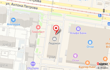 Юнга на улице Антона Петрова на карте