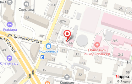 Женская консультация, Городская поликлиника №1 на улице Вайцеховского на карте