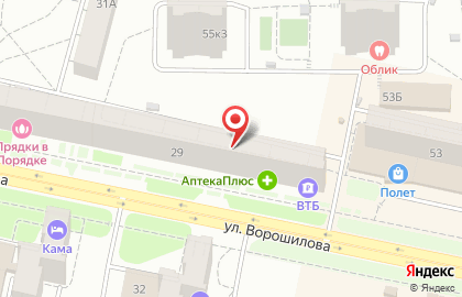 Квестория на улице Ворошилова на карте