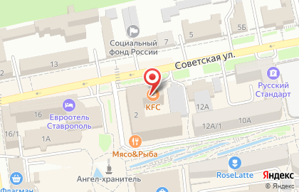 Ресторан быстрого питания KFC на улице Маршала Жукова на карте