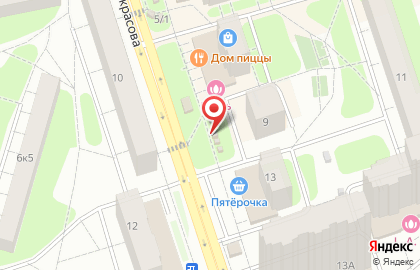 Киоск фруктов и овощей на улице Некрасова на карте