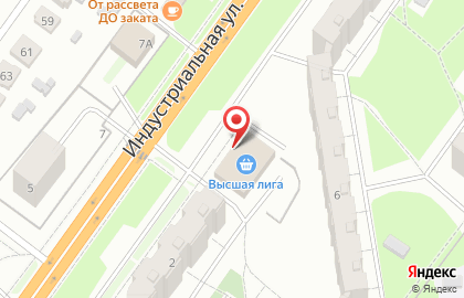 Магазин Высшая лига на Индустриальной улице, 2а на карте
