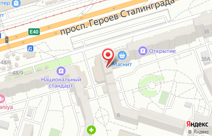 Региональное управление факторинга КБ Петрокоммерц на проспекте Героев Сталинграда на карте
