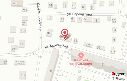 Восстановительный центр для наркозависимых и алкоголезависимых Путь преодоления на улице Максимова на карте