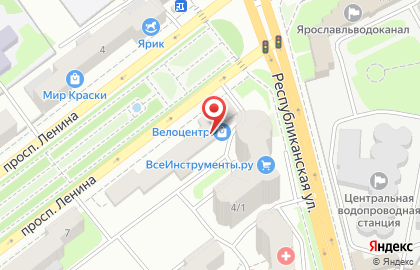 Велоцентр в Ярославле на карте