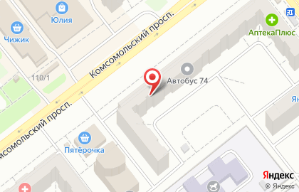 Туристическое агентство География на Комсомольском проспекте на карте