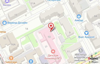 Городская детская клиническая больница №3 на улице Ленина на карте