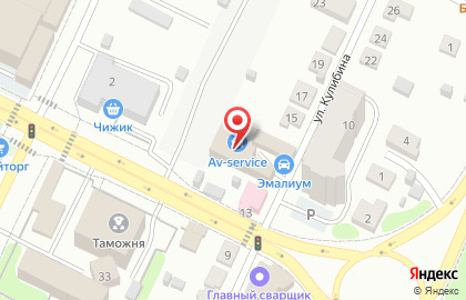 Центр авторазбора на улице Кулибина на карте