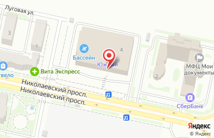 Клуб каратэ ЮЖНЫЙ на Николаевском проспекте, 4 в Придорожном на карте