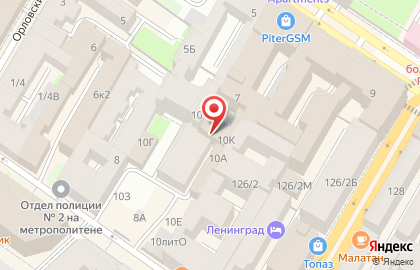 Петербургский институт иудаики на 1-ой Советской улице на карте