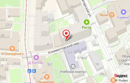 СберБанк в Климентовском переулке на карте