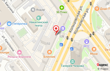 Кондитерский магазин в Воронеже на карте