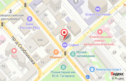 София в Новороссийске на карте