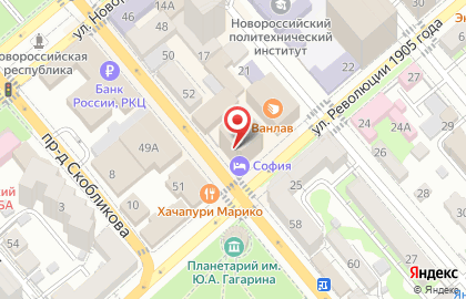 София в Новороссийске на карте