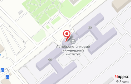 Омский автобронетанковый инженерный институт на карте