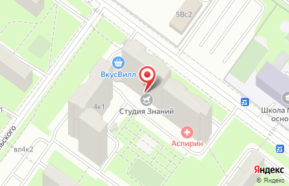 Медицинский центр Аспирин на метро Калужская на карте