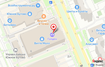 Фитнес-клуб Зебра на Венёвской улице в Бутово на карте