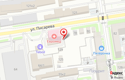 Фаворит на улице Писарева на карте