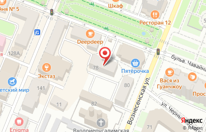 Салон-магазин ГлавСпорт на Вознесенской улице на карте