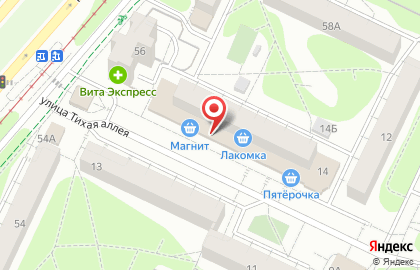 Супермаркет Магнит у дома на Тихой улице в Нижнекамске на карте