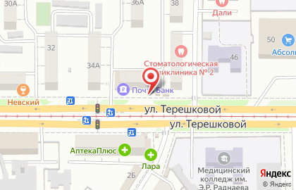 Евросеть на улице Терешковой на карте