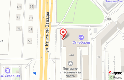 Футбольная школа Юниор на улице Красной Звезды на карте