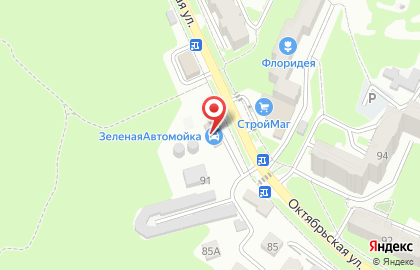 Автомойка самообслуживания на Октябрьской улице на карте