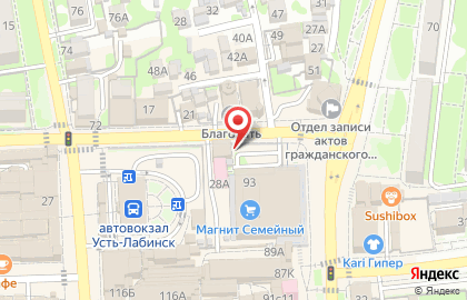 Магазин Табакерка в Усть-Лабинске на карте