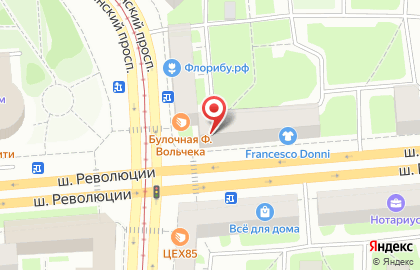 Магазин Francesco Donni в Красногвардейском районе на карте